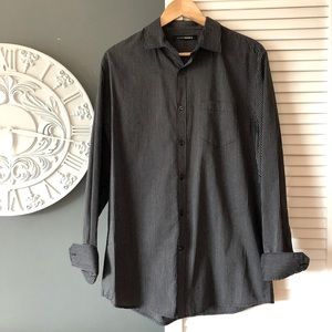 Striped button front shirt